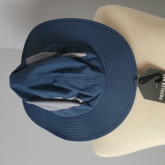 REI NEW Kid's Paddler Thunder Blue SPF 50 Adjustable Strap Hat Size 4-7 Yr - Picture 3 of 9